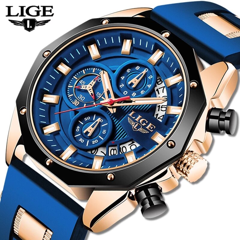 Luxury Watch Maker - LIGE Fashion Men Watches Top Brand