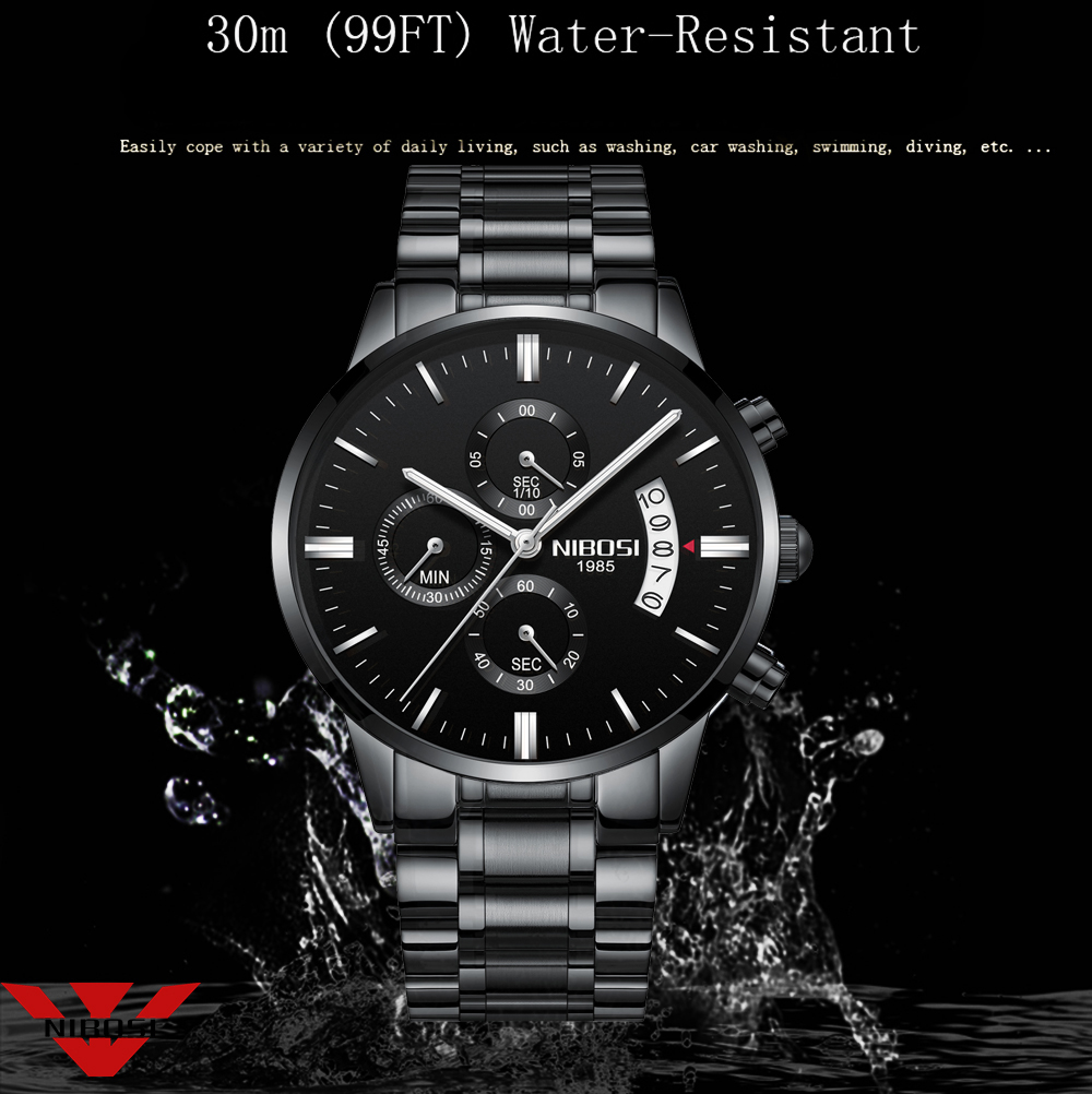 Đồng Hồ Nam NIBOSI Thép Không  - đánh giá và giá Luxury Watch Top 10