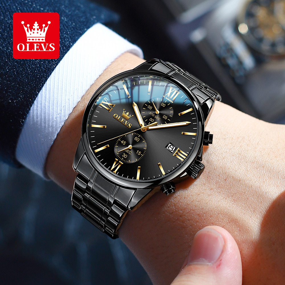 OLEVS 2886 Classic Black Quart - đánh giá và giá Luxury Watch Maker