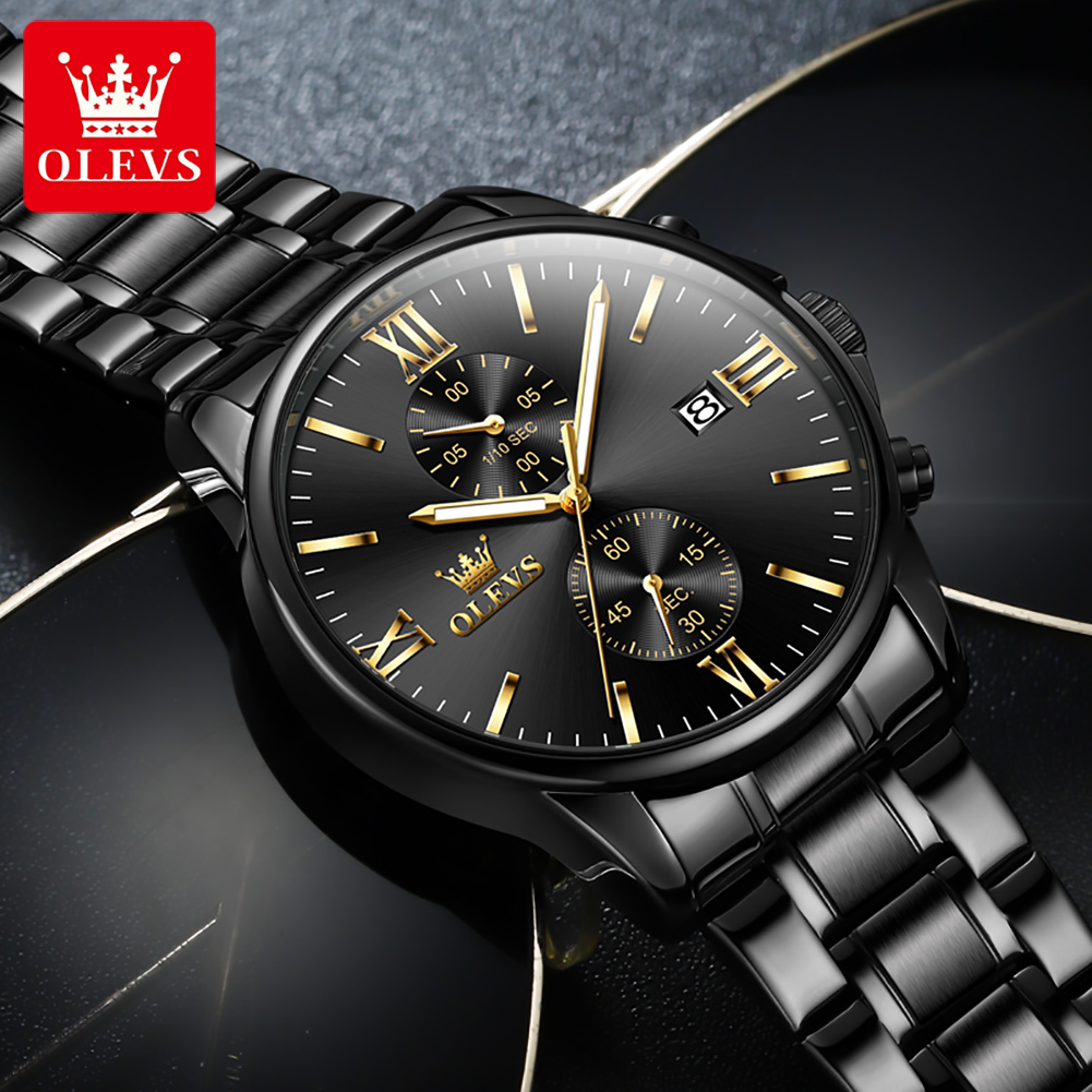 OLEVS 2886 Classic Black Quart - đánh giá và giá Luxury Watch Maker