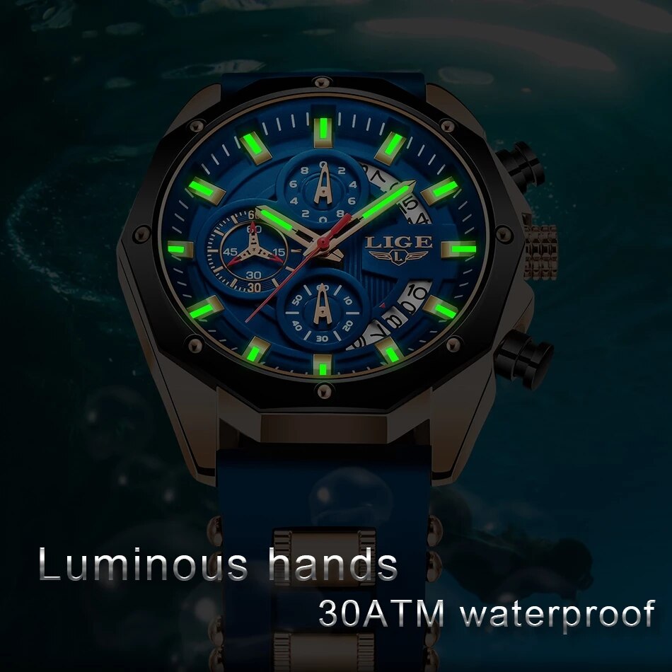 LIGE Fashion Men Watches Top B - đánh giá và giá Luxury Watch Maker