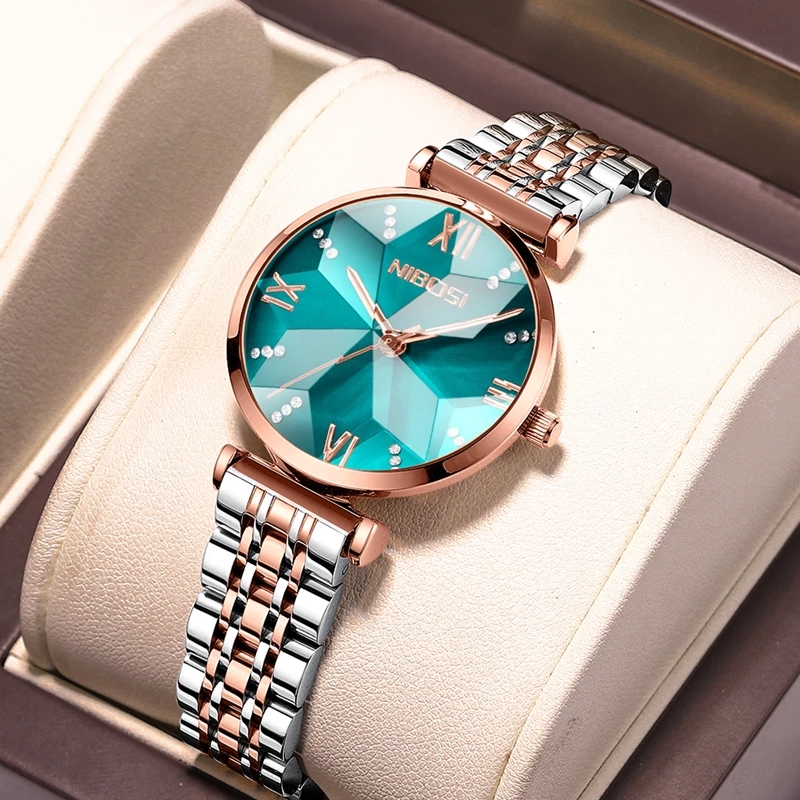 NIBOSI Fashion Rhombus Mirror  - đánh giá và giá Luxury Watch Top 10