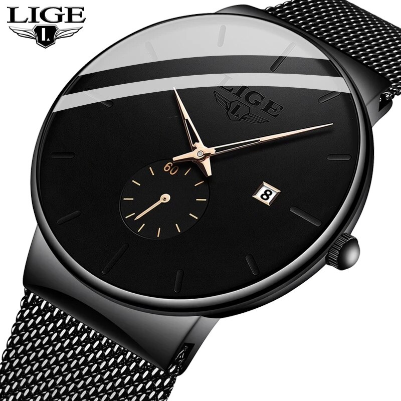 LIGE Fashion Mens Watches Top  - đánh giá và giá Luxury Watch Top 10