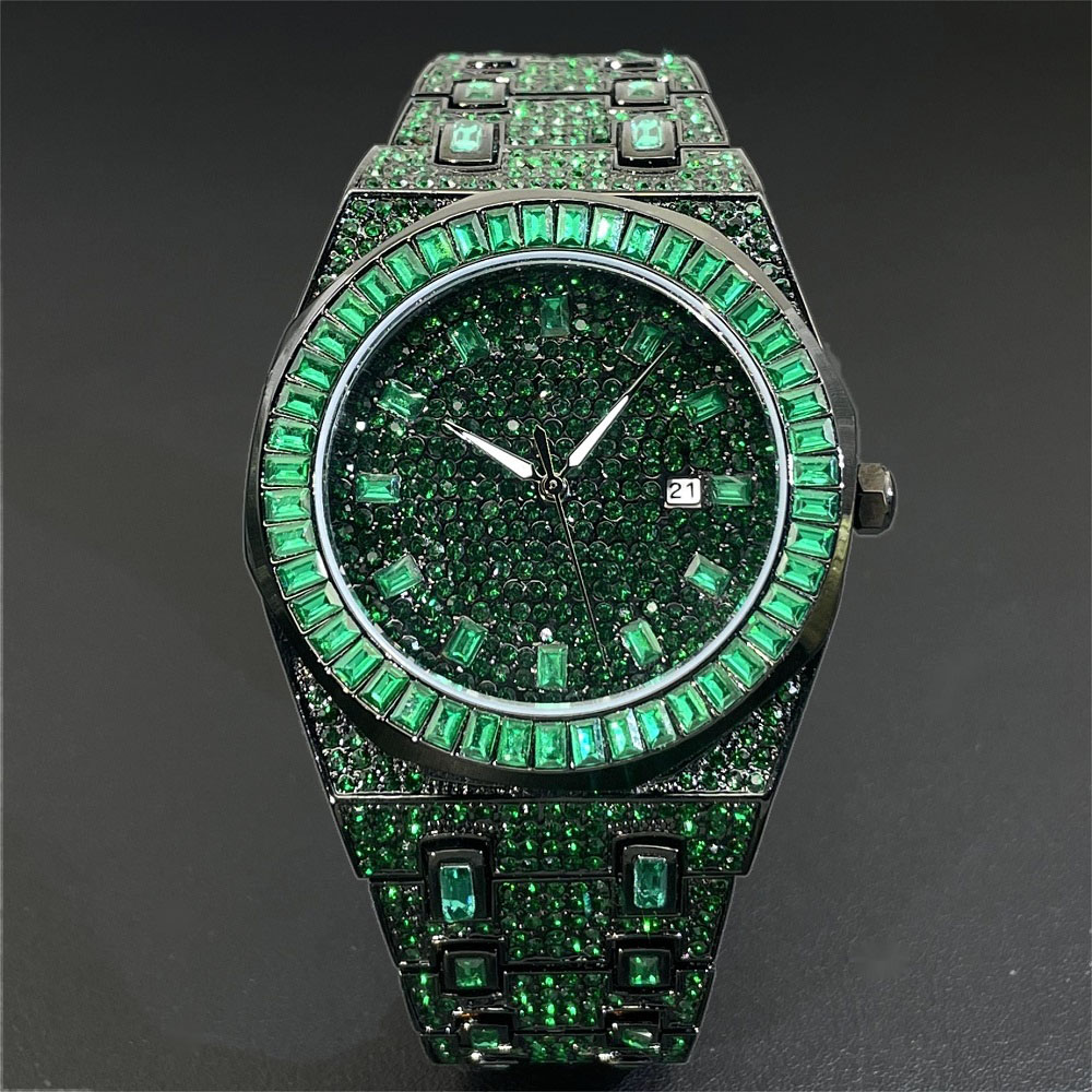 2024 Hip Hop Green Diamond Wat - đánh giá và giá Luxury Watch Iceberg