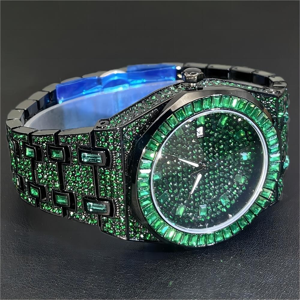 2024 Hip Hop Green Diamond Wat - đánh giá và giá Luxury Watch Iceberg
