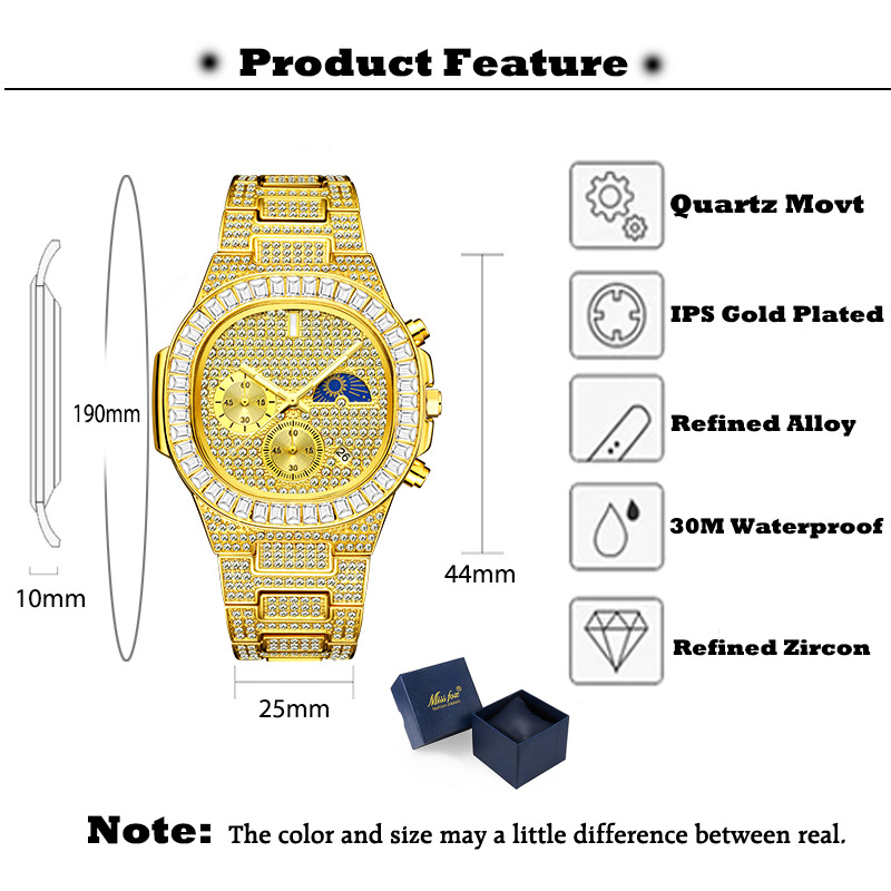 MISSFOX Đá Kim Cương Đồng Hồ N - đánh giá và giá Luxury Watch Iceberg